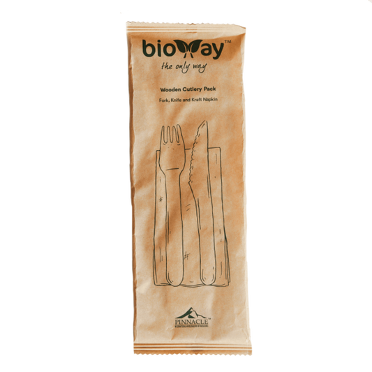 Wooden Knife Fork Napkin - FSC 100% & FSC Mix