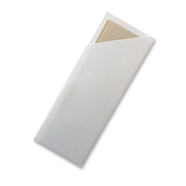White Cutlery Pouch With Bamboo Napkin 1000pc/ctn