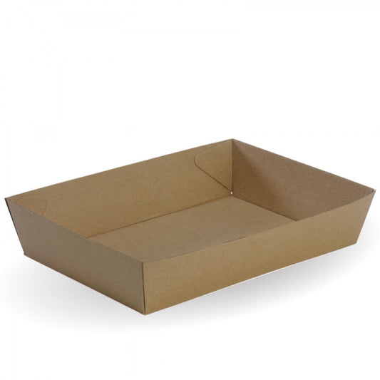 100 #5 KRAFT CORRUGATED FOOD TRAY 255*179*58