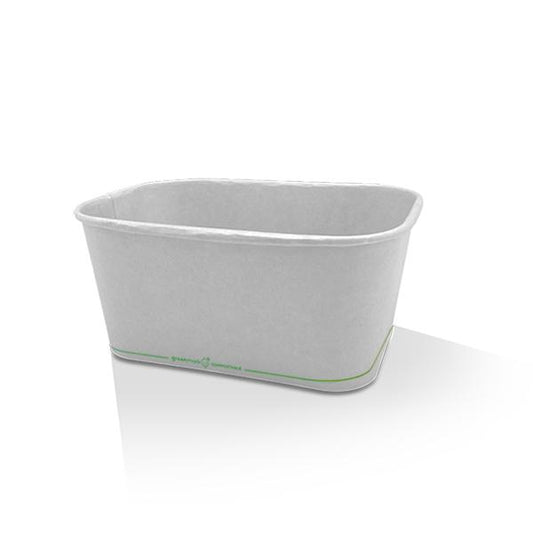PLA Coated White Rectangular Container 1000ml