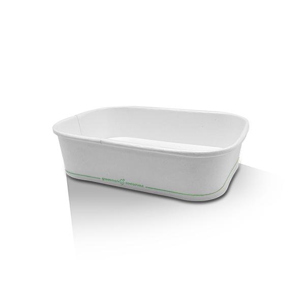 PLA Coated White Rectangular Container 500ml