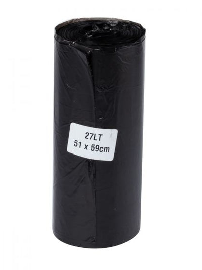 50(20) 27L BIN LINER BLACK HDPE