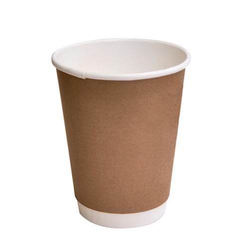 12oz PLA Coated Dw Cup/Brown Print 500pc/ctn